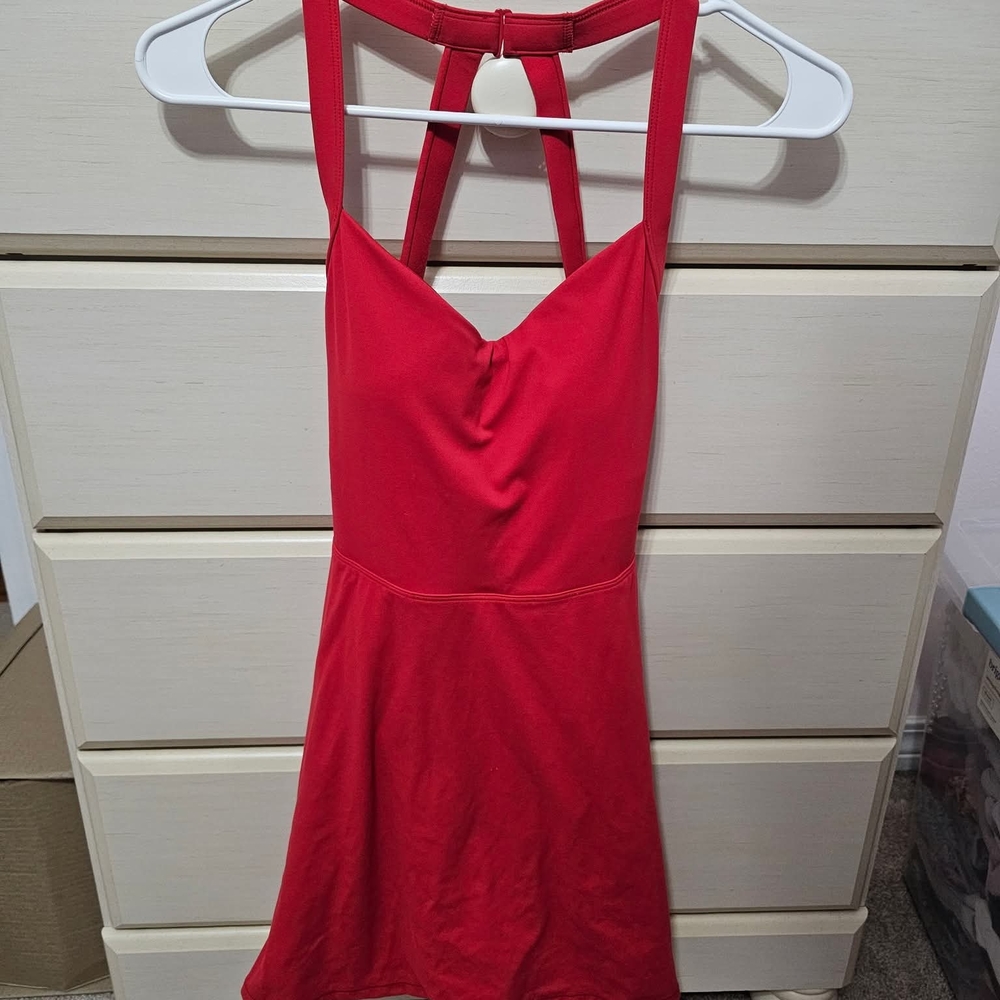 Casual And Sporty Red Sleeveless Dress